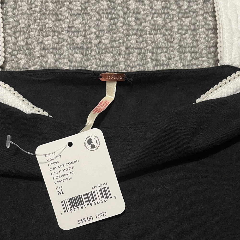 Elegant Black and White Camisole by Free People - Picture 2 of 4